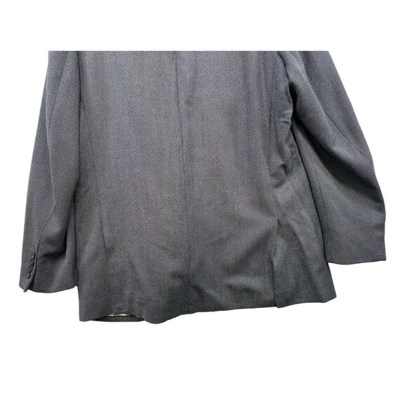 Jhane Barnes Mens Wool Preppy Academia Sportscoat Blazer Size 44 Grey - Picture 15 of 16